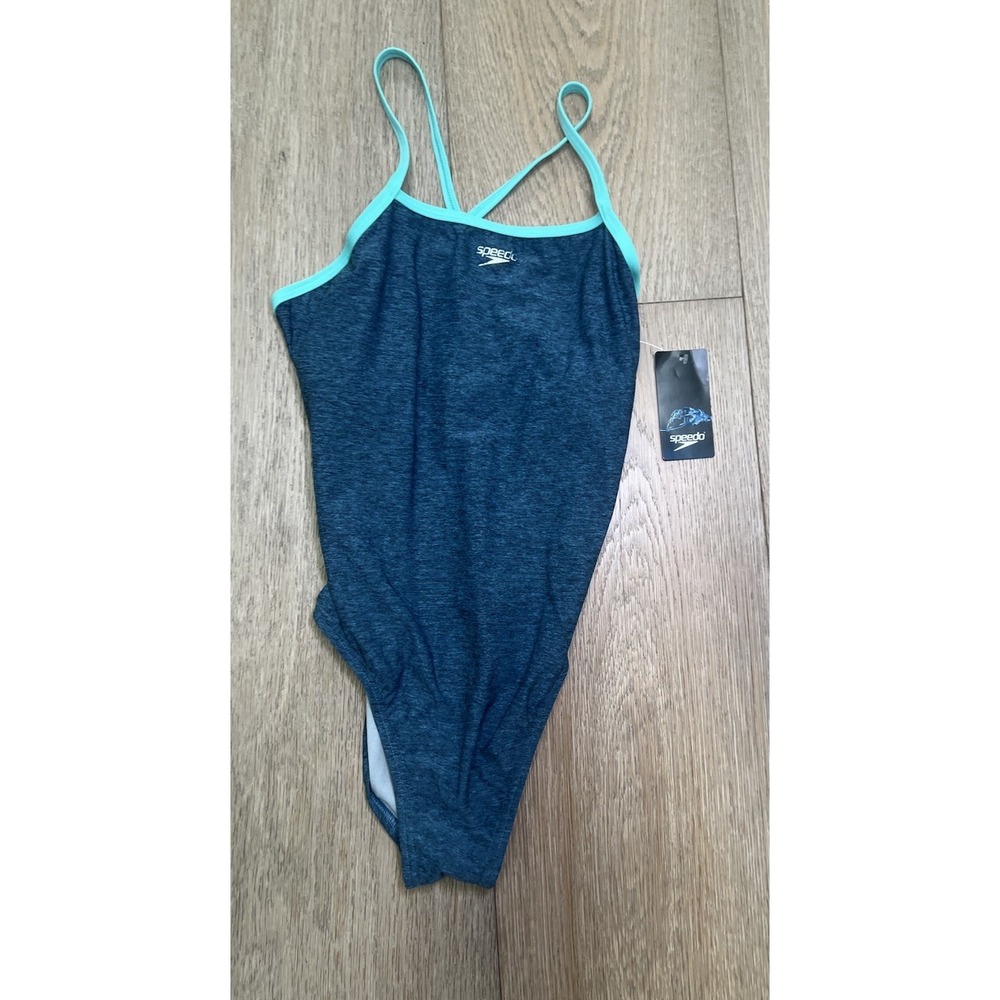 Speedo Women's Size 8 Blue Cross Back Bathing Suit for Pool and Beach - Picture 7 of 7